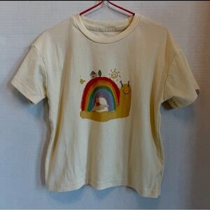 Kids Cream Snail Rainbow T-Shirt size 100/4T